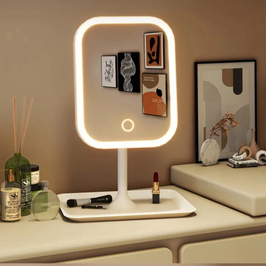 Almadar™ Shine Beauty – LED Desktop Mirror